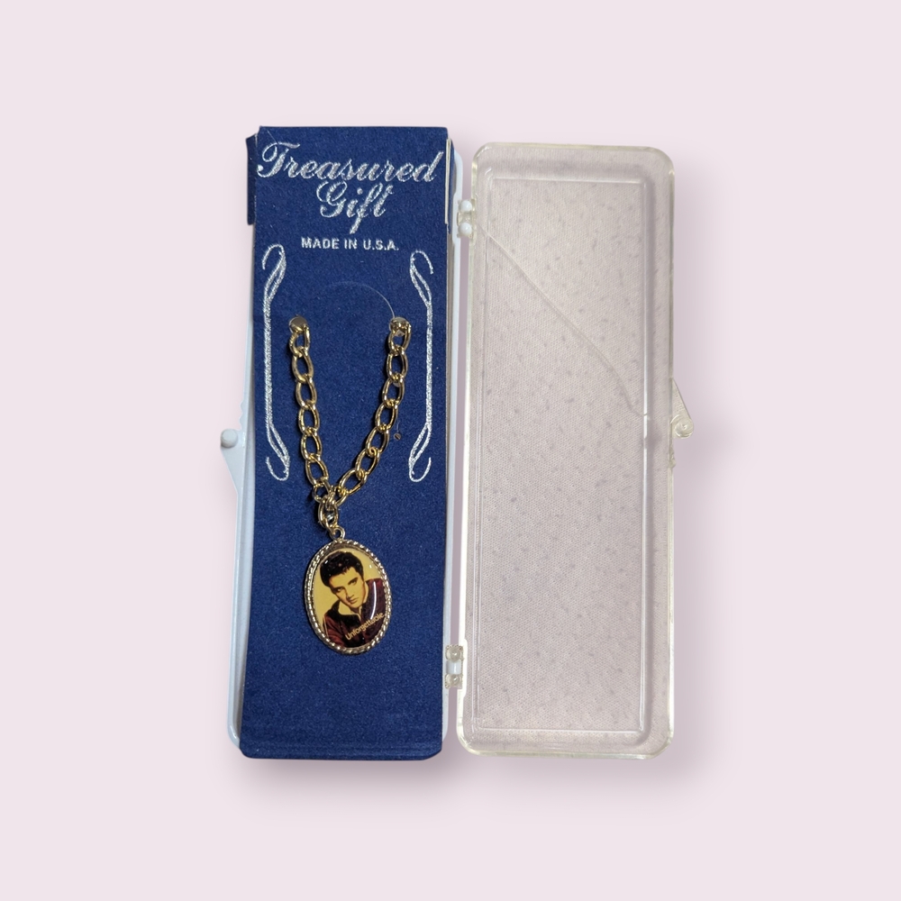SOLD. Gold Chain Necklace with Unforgettable Pendant - Picture 2 of 3